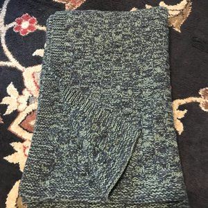 Hand Knit Wool Blend Blanket - 40"X60"